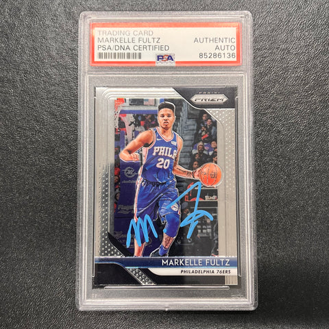 2018-19 Panini Prizm #229 Markelle Fultz Signed Card PSA Slabbed RC 76ers