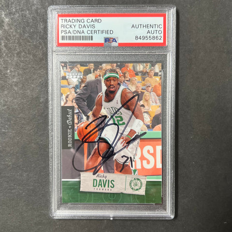 2005-06 Upper Deck #5 Ricky Davis Signed Card AUTO PSA Slabbed Celtics