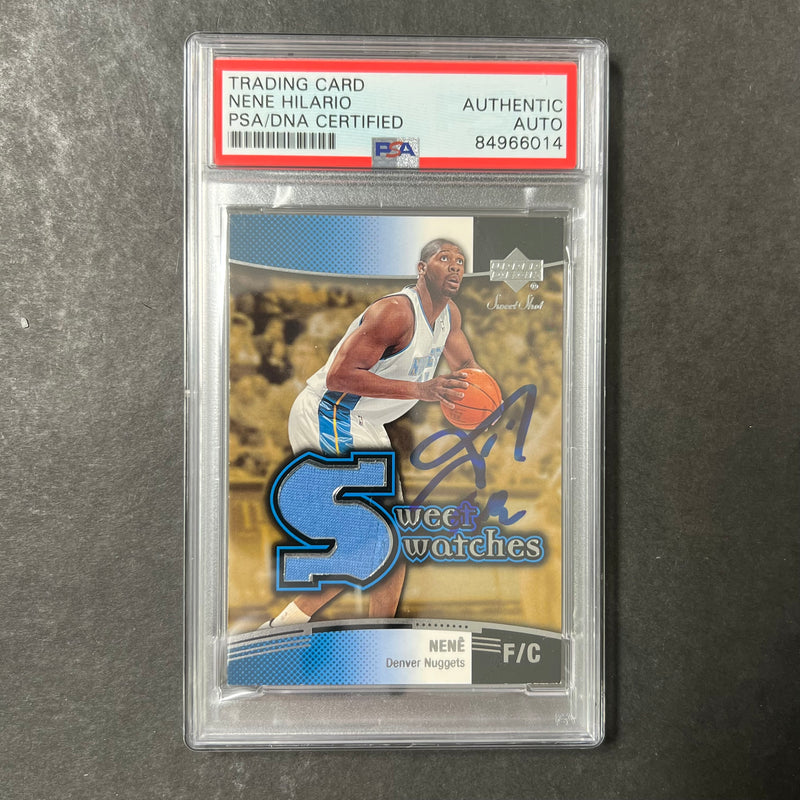 2004 Upper Deck Sweet Watches #SW-NH Nene Hilario Signed AUTO PSA Slabbed Nuggets