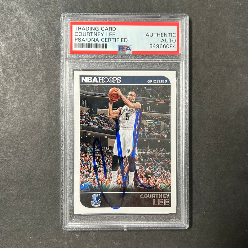 2014-15 Panini Hoops #158 Courtney Lee Signed Card AUTO PSA Slabbed Grizzlies