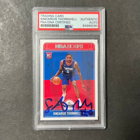 2017 NBA Hoops #250 Sindarius Thornwell Signed Card AUTO PSA Slabbed RC Clippers