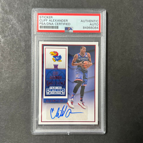 2015 Panini Contenders Draft Picks #111 Cliff Alexander Signed Card AUTO PSA Slabbed Jayhawks