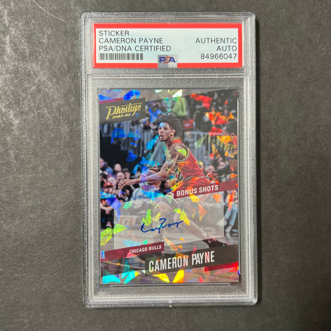 2017-18 Panini Prestige #29 CAMERON PAYNE Signed Card AUTO Grade PSA Slabbed