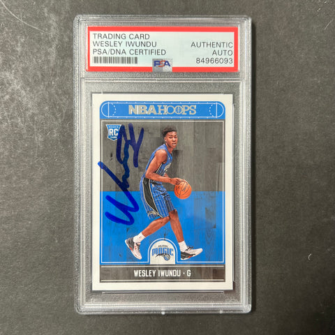 2017-18 NBA Hoops #283 Wesley Wes Iwundu Signed Card AUTO PSA/DNA Slabbed RC Magic