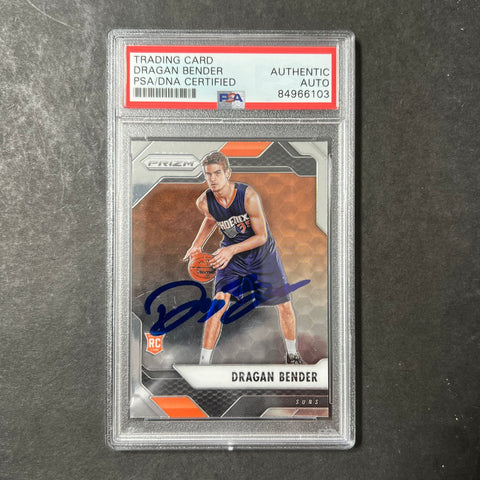 2016-17 Panini Prizm #242 Dragan Bender Signed Card AUTO PSA Slabbed RC Suns