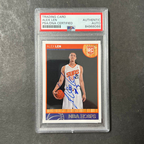 2013-14 NBA Hoops #265 Alex Len Signed Card AUTO PSA Slabbed RC Suns