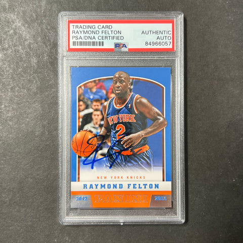 2012-13 Panini #140 Raymond Felton Signed Card AUTO PSA/DNA Slabbed Knicks