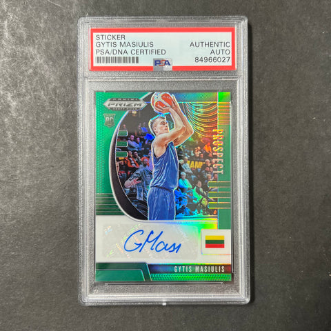 2020 Panini Prizm Draft Picks #PA-GM Gytis Masiulis Signed Card AUTO PSA Slabbed Lithuania