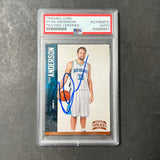 2012 Panini Threads #109 Ryan Anderson Signed Card AUTO PSA Slabbed Pelicans