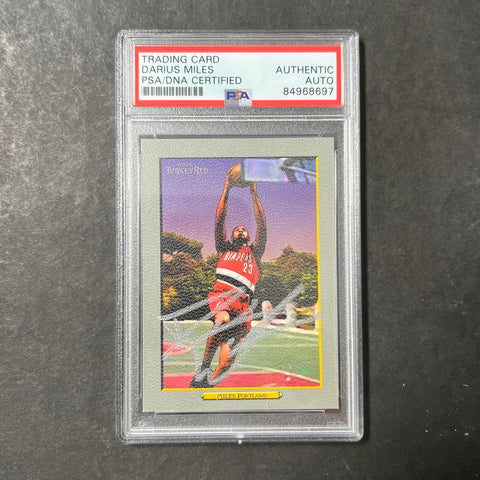2008 Topps Turkey Red Prominent Basketball Players #159 Darius Miles signed Card Auto PSA Slabbed Blazers