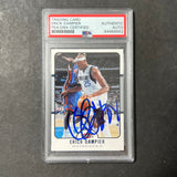 2006-07 Fleer #25 ERICK DAMPIER Signed Card AUTO PSA Slabbed Dallas Mavericks