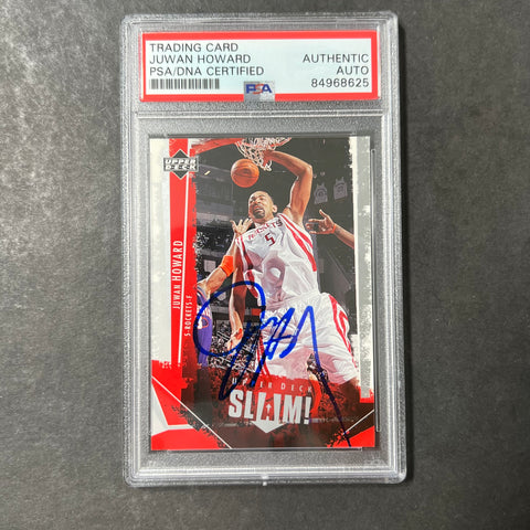 2004-05 Upper Deck #30 Juwan Howard Signed Card AUTO PSA/DNA Slabbed Rockets