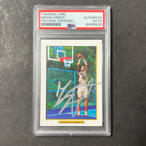 2006 NBA Topps Turkey Red Prominent Basketball Players #N45 Nenad Krstic Signed Card AUTO PSA Slabbed Nets