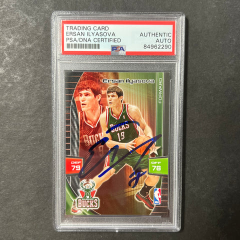 2009-10 Panini XL Adrenalyn Ersan Ilyasova Signed Card AUTO PSA Slabbed Bucks