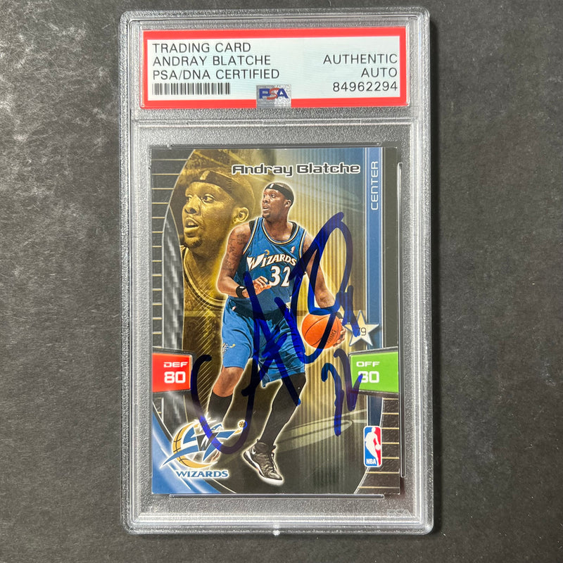 2018 Panini Adrenalyn Andray Blatche Signed Card AUTO PSA Slabbed Wizards