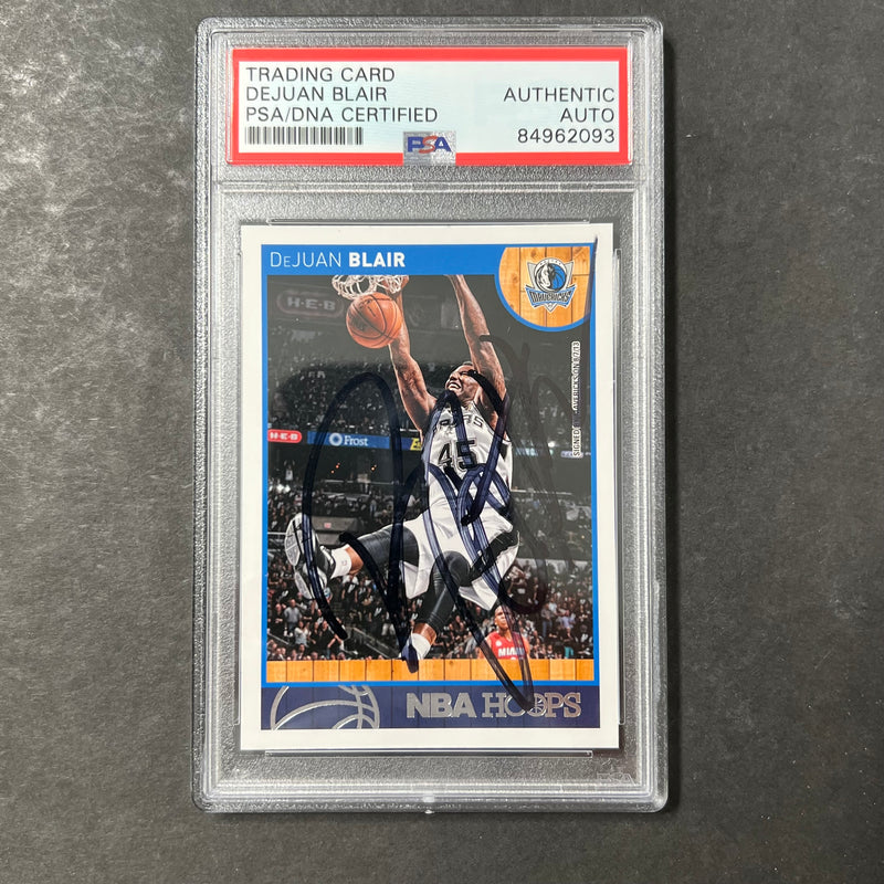 2013 Panini America #210 Dejuan Blair Signed Card AUTO PSA Slabbed Mavericks