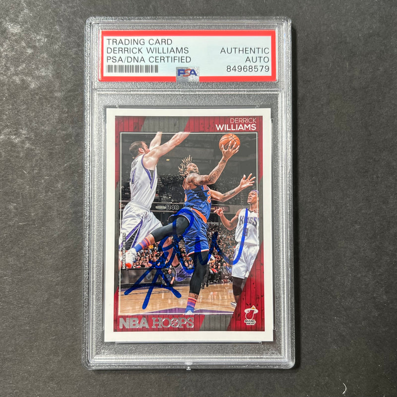 2016-17 Panini Hoops #69 Derrick Williams Signed Card PSA/DNA Slabbed Heat