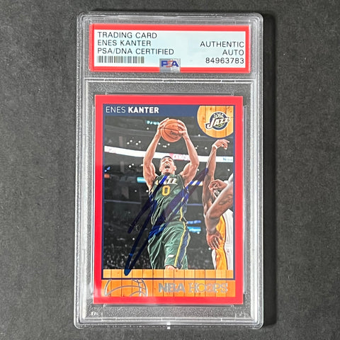 2013-14 NBA Hoops #171 Enes Kanter Signed AUTO PSA Slabbed Jazz