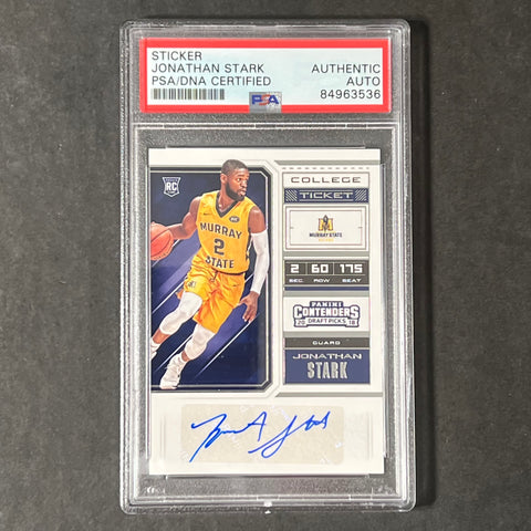 2018 Panini Contenders Draft Pick College Ticket #103 Jonathan Stark Signed AUTO PSA Slabbed Murray State