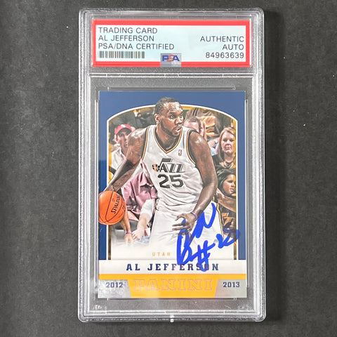 2012-13 Panini Basketball #2 Al Jefferson Signed AUTO PSA Slabbed