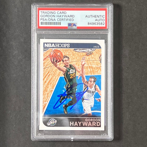 2014-15 Panini Hoops #80 Gordon Hayward Signed AUTO PSA Slabbed Jazz