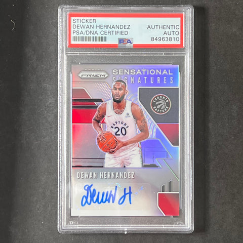 2019-20 Panini Prizm #SS-DHZ Dewan Hernandez Signed Card AUTO PSA Slabbed Raptors