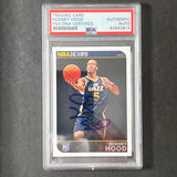 2014-15 NBA Hoops #280 Rodney Hood Signed Card PSA Slabbed RC Jazz