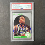 1990 NBA Properties #47 Ed Pinckney Signed Card AUTO PSA Slabbed Celtics