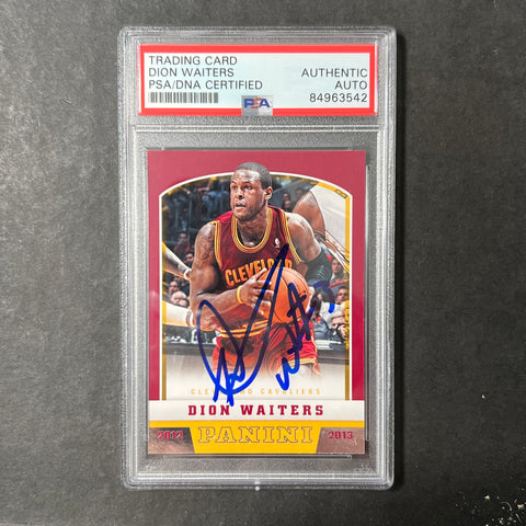 2012-13 Panini #203 Dion Waiters Signed Card AUTO PSA Slabbed Cavaliers