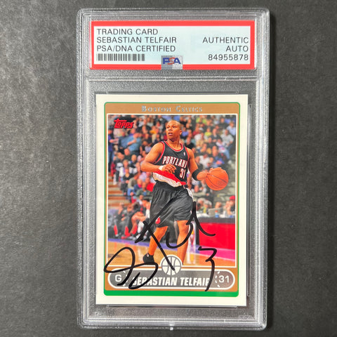 2006-07 Topps #14 Sebastian Telfair Signed Card AUTO PSA/DNA Slabbed Boston Celtics