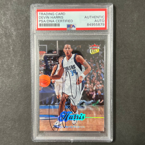 2007-08 Fleer Ultra #38 Devin Harris Signed Card AUTO PSA Slabbed