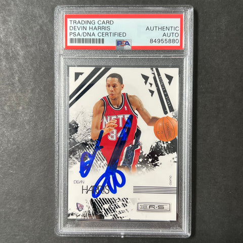 2009-10 Panini Rookies and Stars #57 Devin Harris Signed Card AUTO PSA Slabbed Nets