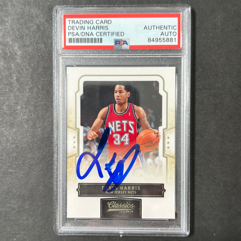 2009-10 Panini Classics #6 Devin Harris Signed Card AUTO PSA Slabbed