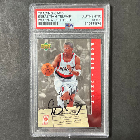 2006 Upper Deck #81 Sebastian Telfair Signed Card AUTO PSA/DNA Slabbed Trail Blazers