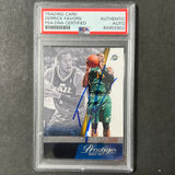 2014-15 Panini Prestige #98 Derrick Favors Signed Card AUTO PSA Slabbed Jazz