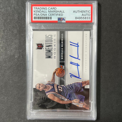 2013 Panini Momentum #25 Kendall Marshall Signed Card AUTO PSA Slabbed Suns