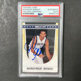 2012 Panini NBA HOOPS #148 BRANDAN WRIGHT Signed Card AUTO PSA Slabbed Grizzlies