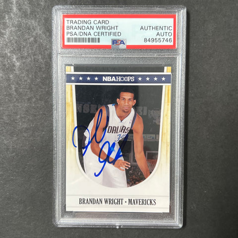 2012 Panini NBA HOOPS #148 BRANDAN WRIGHT Signed Card AUTO PSA Slabbed Grizzlies