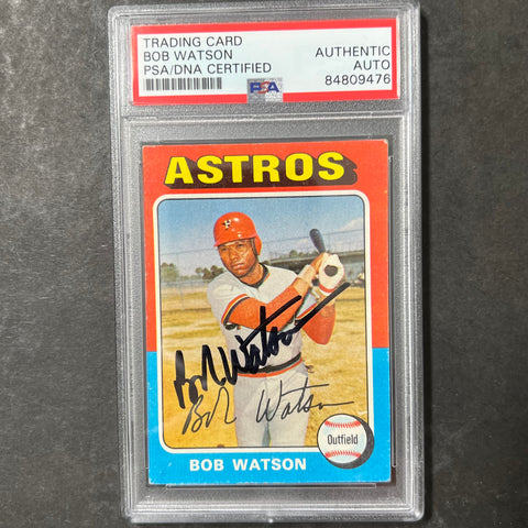 1975 Topps #227 Bob Watson Signed Card PSA Slabbed Auto Astros