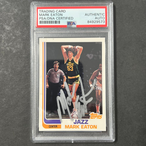 1983 Topps #25 Mark Eaton Signed Card AUTO PSA Slabbed Jazz