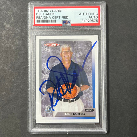 2006 Topps #372 Del Harris Signed Card AUTO PSA Slabbed Mavericks