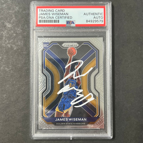 2020 PANINI PRIZM #268 JAMES WISEMAN Signed Card AUTO PSA Slabbed RC Warriors