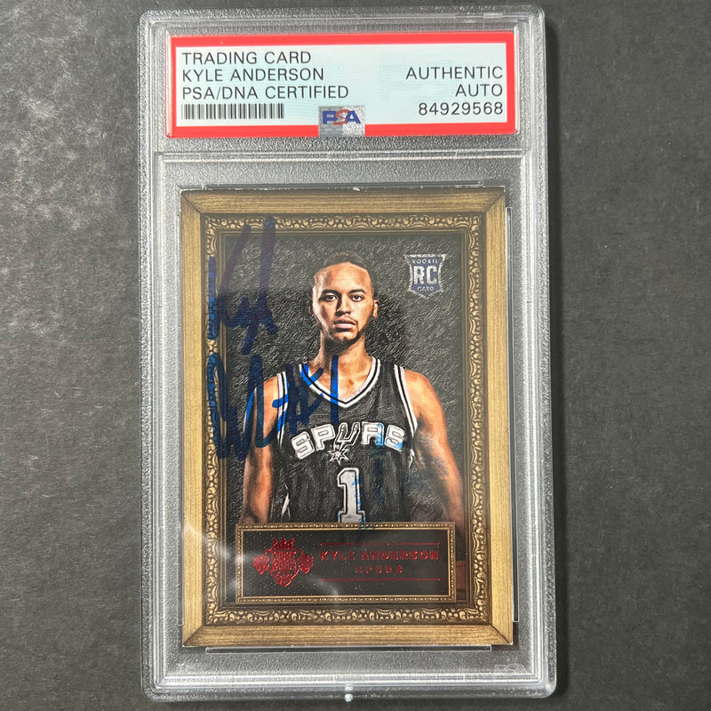 2014-15 Panini Court Kings #82 Kyle Anderson Signed Card AUTO PSA/DNA Slabbed RC Spurs