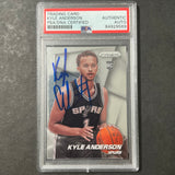 2014-15 Panini Prizm #275 Kyle Anderson Signed Card AUTO PSA/DNA Slabbed RC Spurs