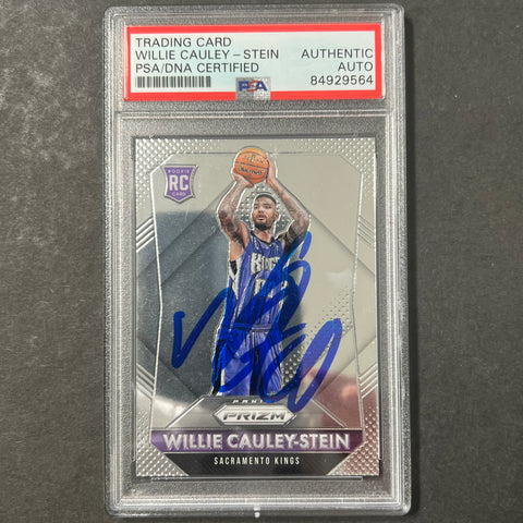 2015-16 Panini Prizm #349 Willie Cauley-Stein Signed Card AUTO PSA Slabbed RC Kings