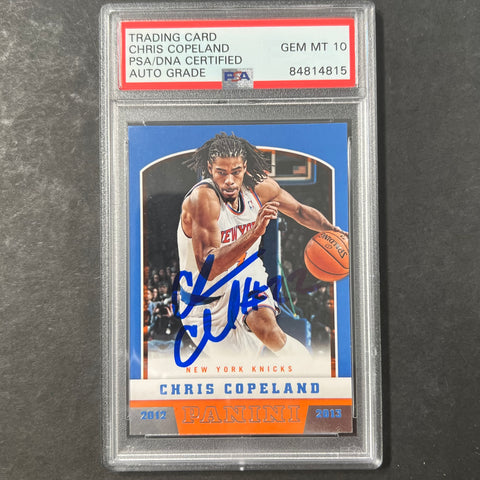 2012-13 NBA Hoops #232 Chris Copeland Signed Card AUTO 10 PSA Slabbed Knicks