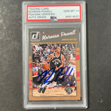 2016-17 Panini-Donruss #109 Norman Powell Signed Card AUTO 10 PSA Slabbed Raptors