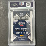 2017-18 Panini Donruss Rookie Jerseys Frank Jackson Signed Card AUTO 10 PSA Slabbed Pelicans