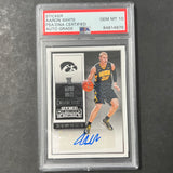 2015 Panini Contenders Draft Picks #109 Aaron White Signed Card AUTO 10 PSA Slabbed Iowa