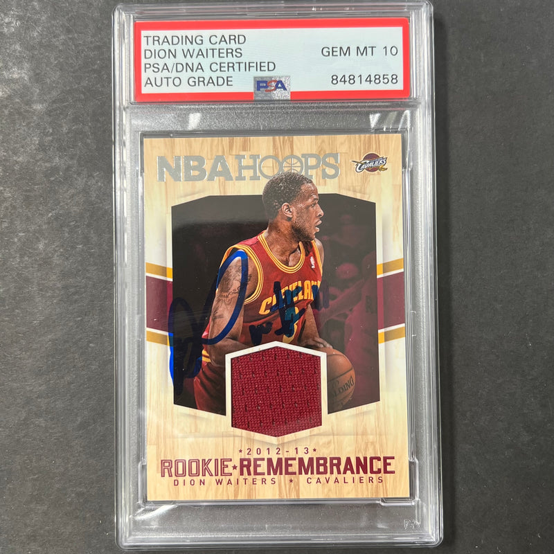 2015-16 Panini Hoops #RR-DW Dion Waiters Signed Card AUTO 10 PSA Slabbed Cavaliers
